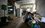 Dans un abri à Saltivka, quartier de Kharkiv dans l'est de l'Ukraine, le 29 juillet 2022