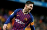 La star du Barça Lionel Messi encore buteur contre l'Atlético, le 6 avril 2019 au Camp Nou de Barcelone