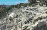 Une structure détruite  par une frappe aérienne israélienne sur le village d'Arabsalim, dans le sud du Liban, le 6 septembre 2026