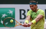 L'Espagnol Rafael Nadal face au Canadien Felix Auger-Aliassime, en 8e de finale du tournoi de Roland-Garros, le 29 mai 2022