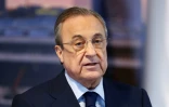 Le président du Real Madrid, Florentino Pérez, lors d'une conférence de presse à Santiago Bernabeu, le 31 août 2018