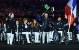 La délégation française lors de la cérémonie d'ouverture des jeux paralympiques le 7 septembre 2016 à Rio 