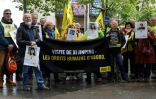 Manifestation d'Amnesty International à Paris avant la venue du président chinois Xi Jinping, le 4 mai 2024