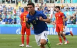 La joie du milieu de terrain Matteo Pessina, après avoir ouvert le score contre le pays de Galles, lors de la 3e journée du groupe A à l'Euro 2020, le 20 juin 2021 à Rome 
