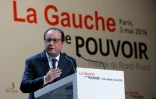 François Hollandeà la Fondation Jean-Jaures le 3 mai 2016 à Paris