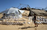 Un camp de Palestiniens déplacés à Khan Younès, dans le centre de la bande de Gaza, le 2 octobre 2025