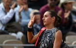 La Française Caroline Garcia, battue par la Russe Anna Blinkova au 2e tour de Roland-Garros, le 30 mai 2019 à Paris 