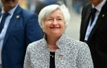La présidente de la Fed, Janet Yellen, arrive au sommet du G7, le 11 mai 2017 à Bari, en Italie