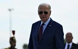 Le président américain Joe Biden à son arrivée à Orly, dans le Val-de-Marne, le 5 juin 2024