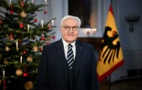 Le président allemand Frank-Walter Steinmeier pose à l'occasion de son allocution de Noël, le 23 décembre 2024 à Berlin
