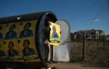 Une affiche électorale d'un candidat de l'ANC, le 2 août 2016 à Vuwani