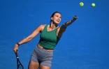 Aryna Sabalenka lors d'un entraînement à Melbourne avant l'Open d'Australie, le 10 janvier 2025.