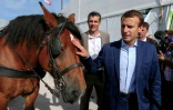 L'ex-ministre de l'Economie Emmanuel Macron (d), le 1er septembre 2016 à Châlons-en-Champagne