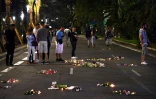 Photo d'archive du 17 juillet 2016 d'un mémorial de fortune en hommage aux victimes de l'attentat de Nice