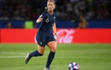 Le milieu de terrain des Bleues Amandine Henry, lors du quart de finale du Mondial contre les Etats-Unis, le 28 juin 2019 Au Parc des Princes Ă Paris