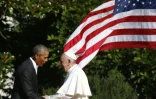 Le président Barack Obama accueille le pape François le 23 septembre 2015 à la Maison Blanche à Washington