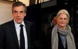 François et Penelope Fillon, le 20 mars 2017 à Aubervilliers près de Paris