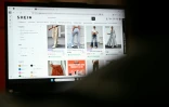 Un internaute consulte le site web du géant asiatique du commerce électronique Shein sur un ordinateur portable à Paris, le 5 novembre 2025