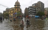 Inondations à Karachi, dans le sud du Pakistan, le 25 juillet 2022