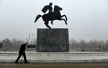 La statue d'Alexandre le Grand à Tessalonique en Grèce le 17 janvier 2018