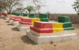 Tombes de soldats éthiopiens morts dans une bataille avec l'Erythrée dans la ville frontalière de Badme, photographiées le 14 juin 2018.