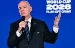 Le président de la Fifa, Gianni Infantino, lors du tirage au sort des barrages de la Coupe du monde 2026, à Zurich, le 20 novembre 2025