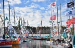 Voiliers de la 11e édition de la Route du Rhum au port de départ à Saint-Malo, le 29 octobre 2018