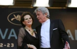 Les acteurs Claudia Cardinale et Alain Delon, le 14 mai 2010 à Cannes