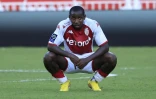 Le défenseur de Monaco Mohamed Camara après la défaite de son équipe face à Lens en Ligue 1, le 20 août 2022 au stade Louis II de Monaco