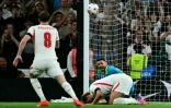 Harry Kane rate un penalty pour l'Angleterre face Ă l'Espagne, le 26 septembre 2026 Ă Wembley