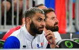 Le joueur de l'équipe de France de volley Earvin Ngapeth durant le match contre le Cameroun à Ljubljana, le 30 août 2022.