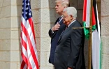 Les présidents palestinien Mahmoud Abbas et américain Donald Trump à Bethléem le 23 mai 2017