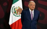 Le président mexicain sortant, Andres Manuel Lopez Obrador, lors d'une conférence de presse à Mexico le 11 avril 2024