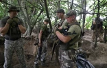 Des soldats ukrainiens dans la région de Soumy, sur la ligne de front dans le nord-est de l'Ukraine, le 2 août 2022