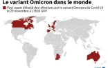 Le variant Omicron dans le monde