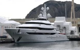Le yacht Amore Vero appartenant à une société liée au patron du géant pétrolier russe Rosneft, Igor Setchine, saisi par la France, le 3 mars 2022 à La Ciotat