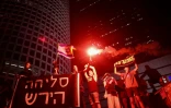 Des Israéliens manifestent pour demander la libération des otages israéliens détenus à Gaza, devant le ministère israélien de la Défense à Tel Aviv le 5 septembre 2024