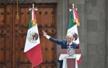 Le président mexicain Andres Manuel Lopez Obrador lors de la présentation du dernier rapport de son gouvernement, le 1er septembre 2024 à Mexico