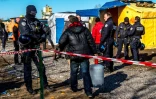 Démantèlement de la zone sud de la "Jungle" sous protection policière le 4 mars 2016 à Calais