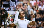 Rafael Nadal après sa victoire sur l'Argentin Francisco Cerundolo au premier tour de Wimbledon le 28 juin 2022