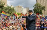 Le président vénézuélien Nicolas Maduro s'adresse à ses supporters, lors d'un rassemblement à Caracas, le 26 octobre 2016