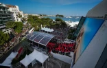 Vue du cadre du festival de Cannes en mai 2018