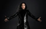 La chanteuse, auteure-compositrice et productrice de musique tunisienne Emel, le 9 avril 2024 Ă Paris