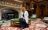 Lady Fiona Carnarvon, propriétaire de Highclere Castle, qui sert de décor à la série culte Downton Abbey, le 12 mai 2016