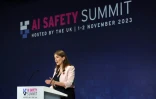 La ministre anglaise des Sciences, de l'Inovation et des Technologies, au sommet sur l'Intelligence artificielle de Bletchley, le 1er novembre 2023
