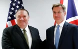 Le chef de la diplomatie américaine Mike Pompeo (G) et son homologue britannique Jeremy Hunt (D), le 13 mai 2019 à Bruxelles
