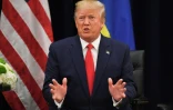 Le président américain Donald Trump répond aux questions des journalistes lors de sa rencontre avec
son homologue ukrainien Vladimir Zelensky à New-York, le 25 septembre 2019