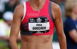 L'Américaine Kara Goucher à l'arrivée de la finale du 5000 m lors de la réunion d'Eugene, le 28 juin 2015   