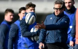 Le sélectionneur du XV de France, Fabien Galthié, lors d'un entraînement, le 11 février 2021 à Marcoussis, à trois jours du match du Tournoi des Six nations contre l'Irlande à Dublin