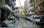 Une vue du quartier de Mar Mikhaël, le 5 août 2020, le "coeur battant" de Beyrouth dévasté par les enormes explosions de la veille